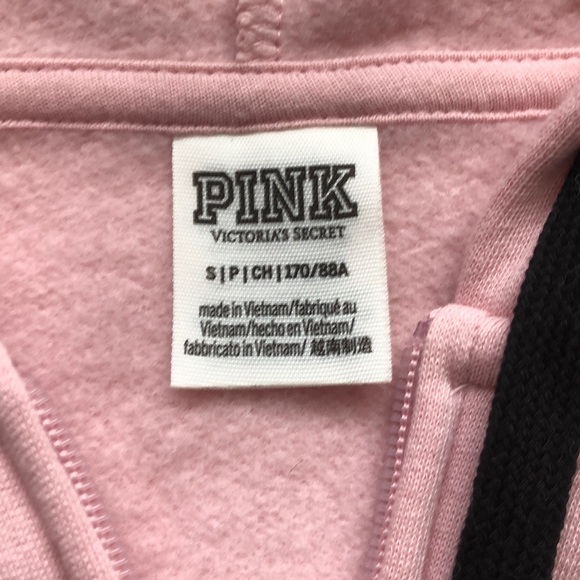 Pink hooded zip up sweater - Picture 3 of 4